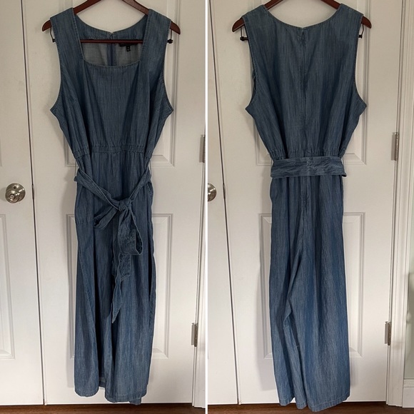 Lane Bryant Chambray Denim Jumpsuit - Picture 4 of 11